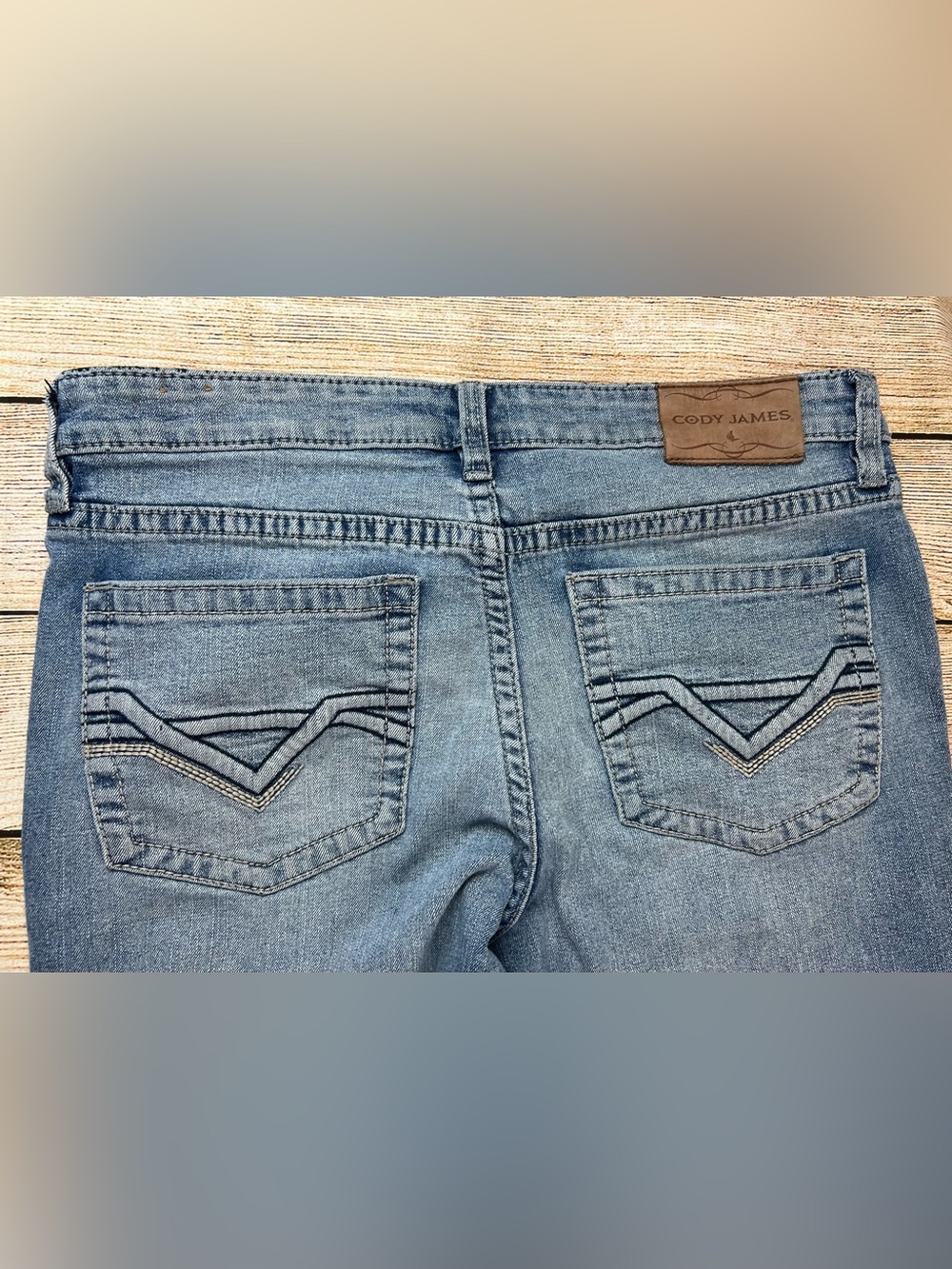 Mens Cody James Western Denim Blue Jeans Light Wash Size 33X36 - Picture 10 of 10